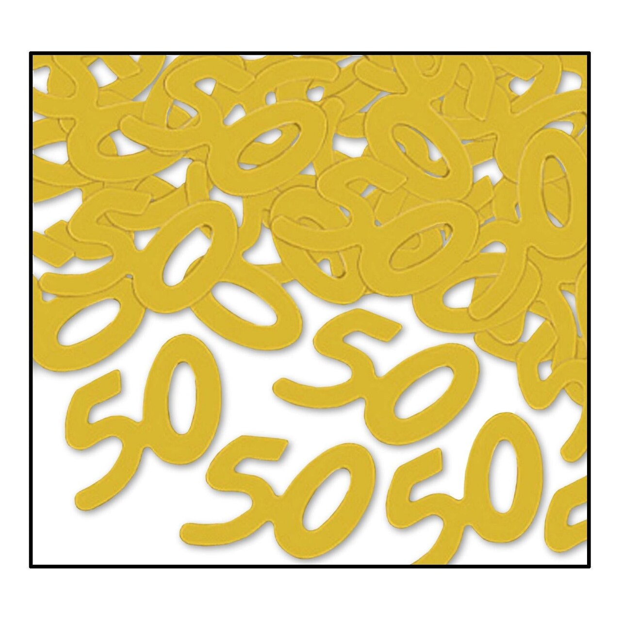 12 Pack Bulk Confetti 50th Anniversary Silhouettes gold (0.5 Oz/Pkg)